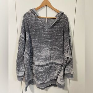Free People Gray Hooded Women's Sweater Size M